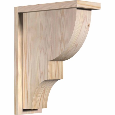 Ekena Millwork Ridgewood Smooth Corbel w/Backplate, Douglas Fir, 5 1/2"W x 14"D x 18"H COR06X14X18RID01SDF